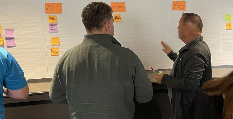 Workshop with the Control Tower team working through research findings