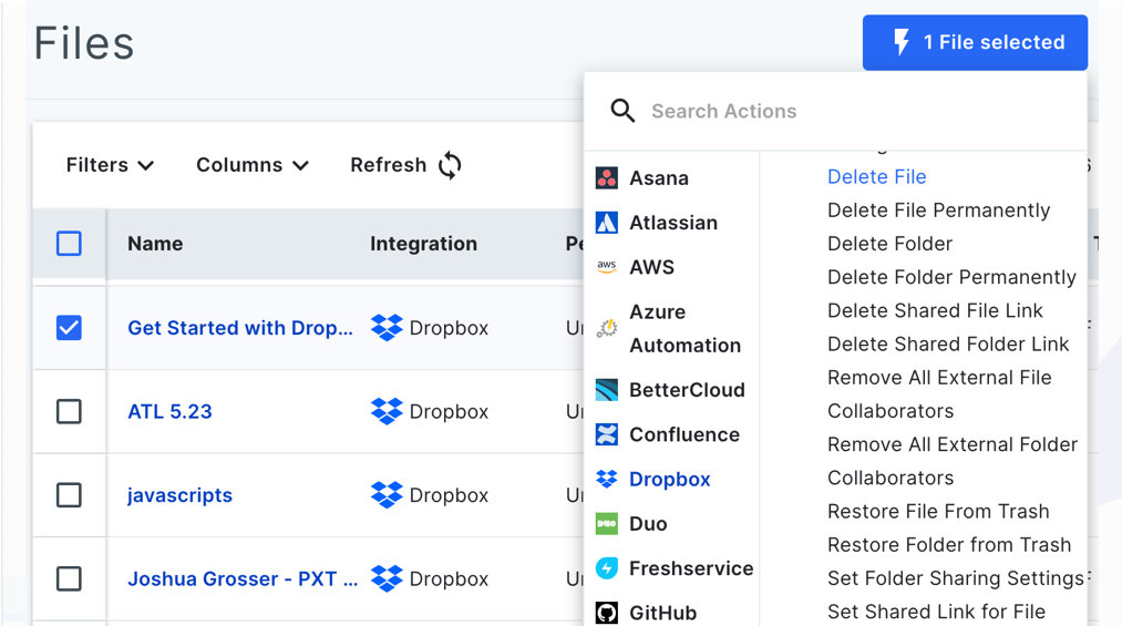 Legacy Secure platform remediation options screen