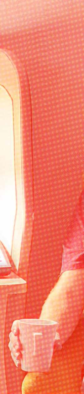 A distressed tv screen filter on Jason holding a coffee cup